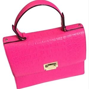 Kate spade croc cross body top handle bag